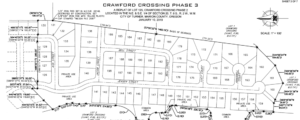 Plat map for crawford crossing