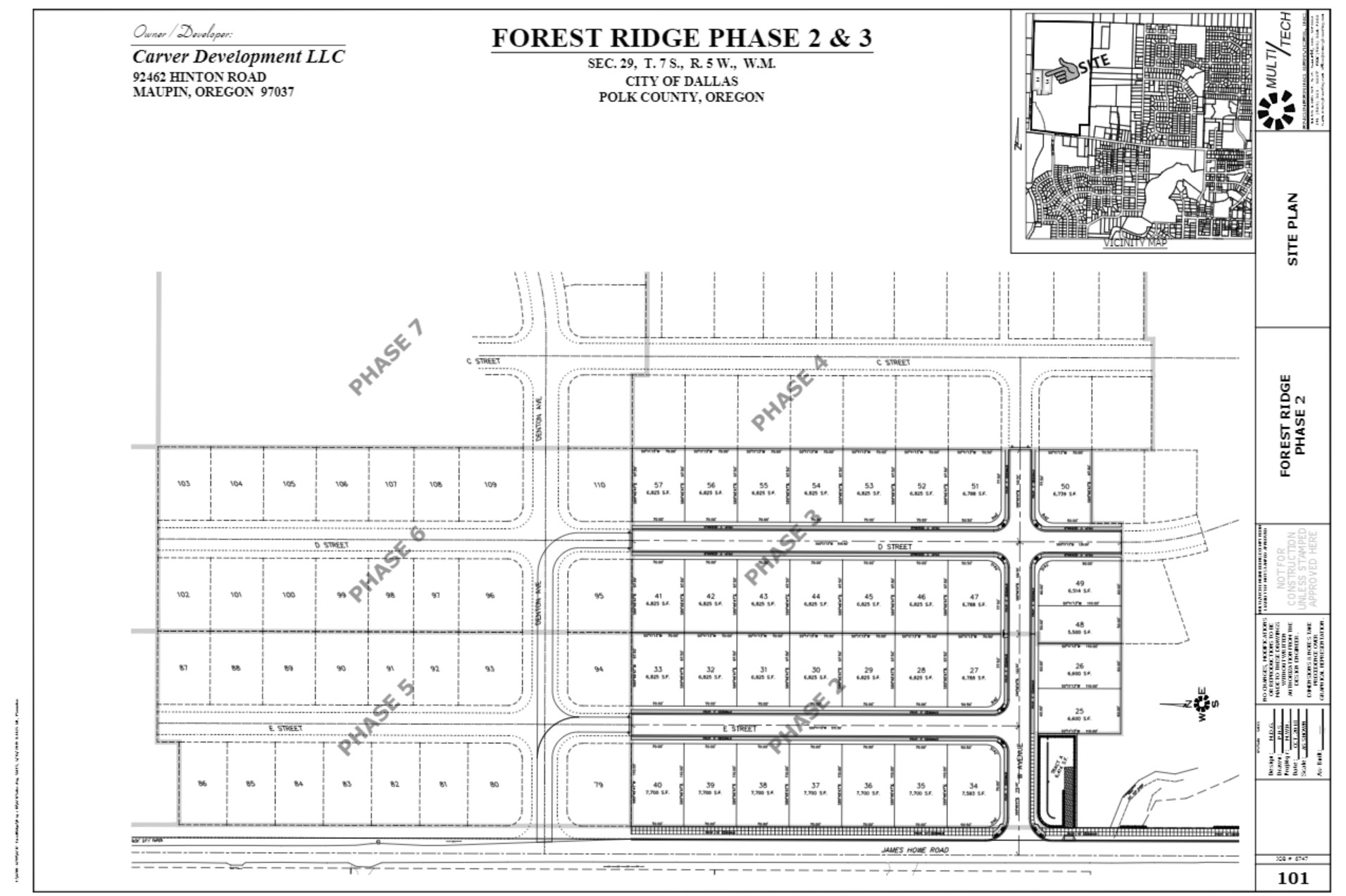 forest-ridge-plat Site plan for Forest Ridge Development
